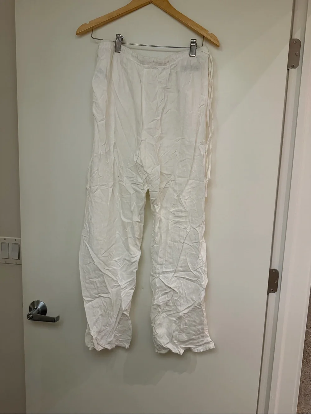 Zara LINEN BLEND PALAZZO PANTS